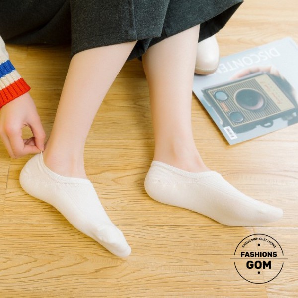 [SET 10 ĐÔI] Tất Nữ Cao Cấp Mẫu Sọc Gân, Vớ Nữ Cổ Ngắn có đệm cao su êm gót, chống tuột - NUCN-CC-03
