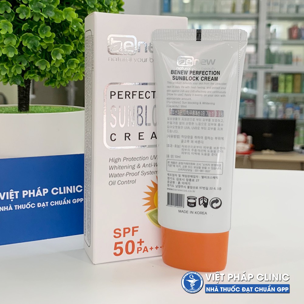 Kem Chống Nắng Kiềm Dầu Lên Tone Không Nhờn Dính BENEW 50ml SPF 50 PA +++ | BigBuy360 - bigbuy360.vn