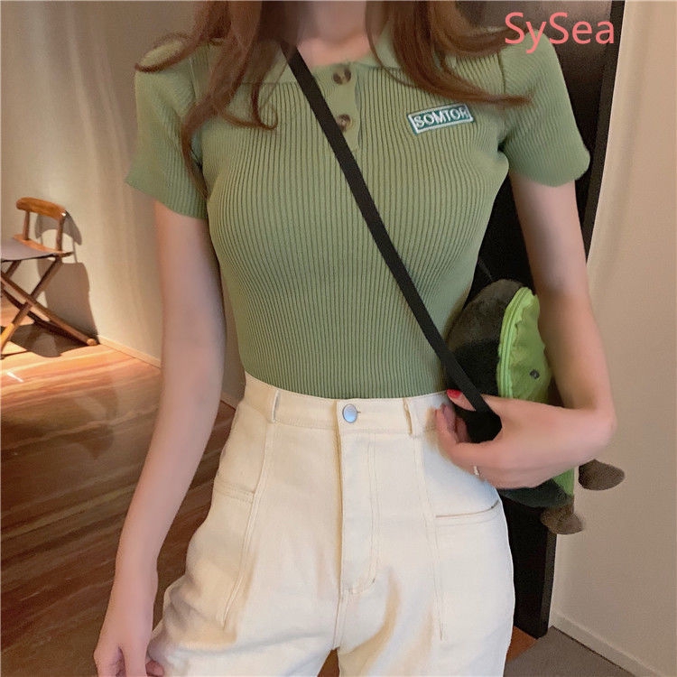 Áo thun nữ tay ngắn thời trang mùa hè cổ điển cho nữ