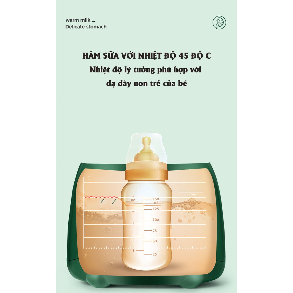 Máy hâm sữa đa năng, máy tiệt trùng bình sữa tự động có thể giữ nhiệt lến đến 24h Mcdou