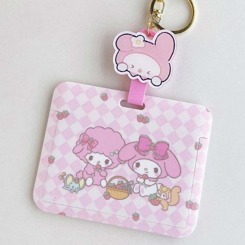Móc Khóa Đựng Thẻ ID / Tiền Họa Tiết Hoạt Hình Chó Mèo / Cinnamoroll Dễ Thương