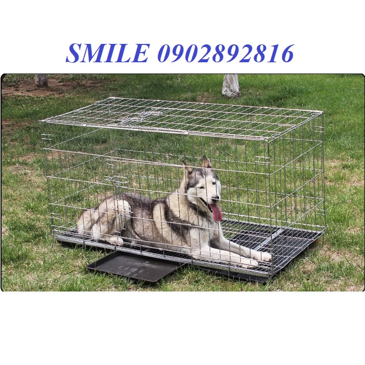 {CÓ BỎ SỈ} CHUỒNG CHÓ SIZE LỚN 1MX60X70CM GẤP GỌN TIỆN LỢI DÀNH CHO PET LỚN