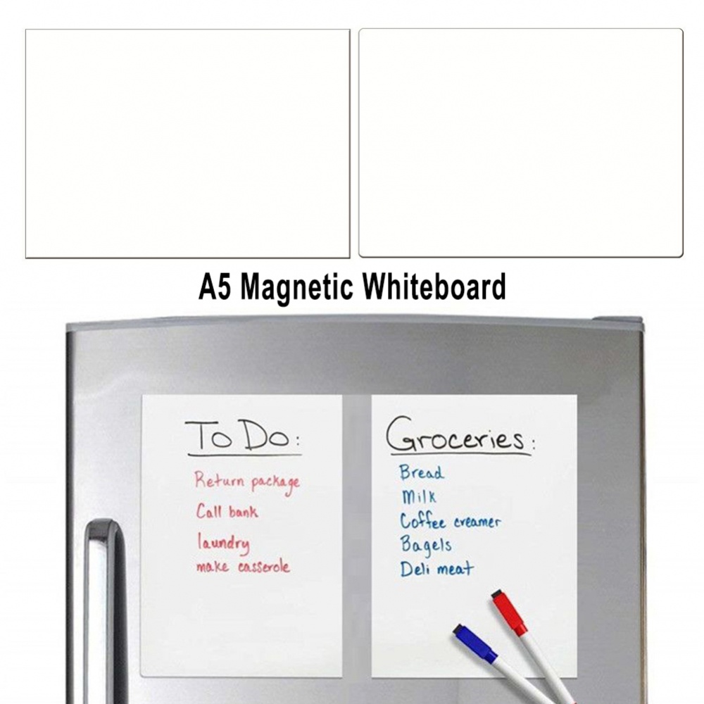 【FOR BIG SALE】A5 Magnetic Whiteboard Fridge Magnets Dry Wipe White Board Marker Writing Record