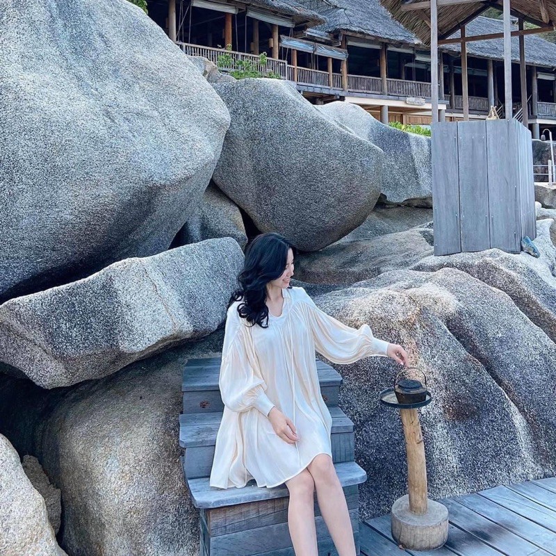 THUYBIESHOP | váy voan lụa rúm xoè - lily dress