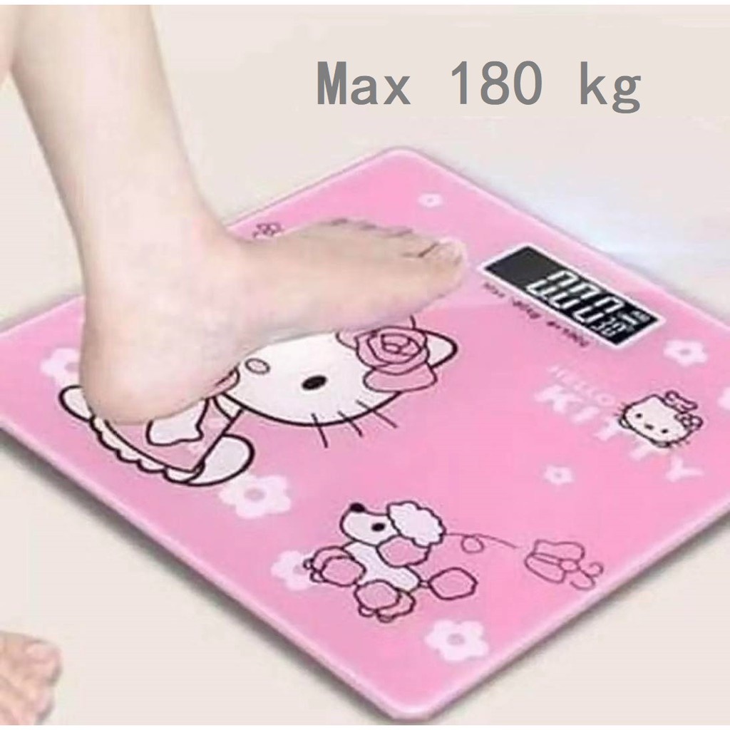 CÂN ĐIỆN TỬ 180KG HÌNH DORAEMON MÈO KITTY SIÊU CUTE MẶT KÍNH CƯỜNG LỰC CAO CẤP CỰC BỀN ĐẸP