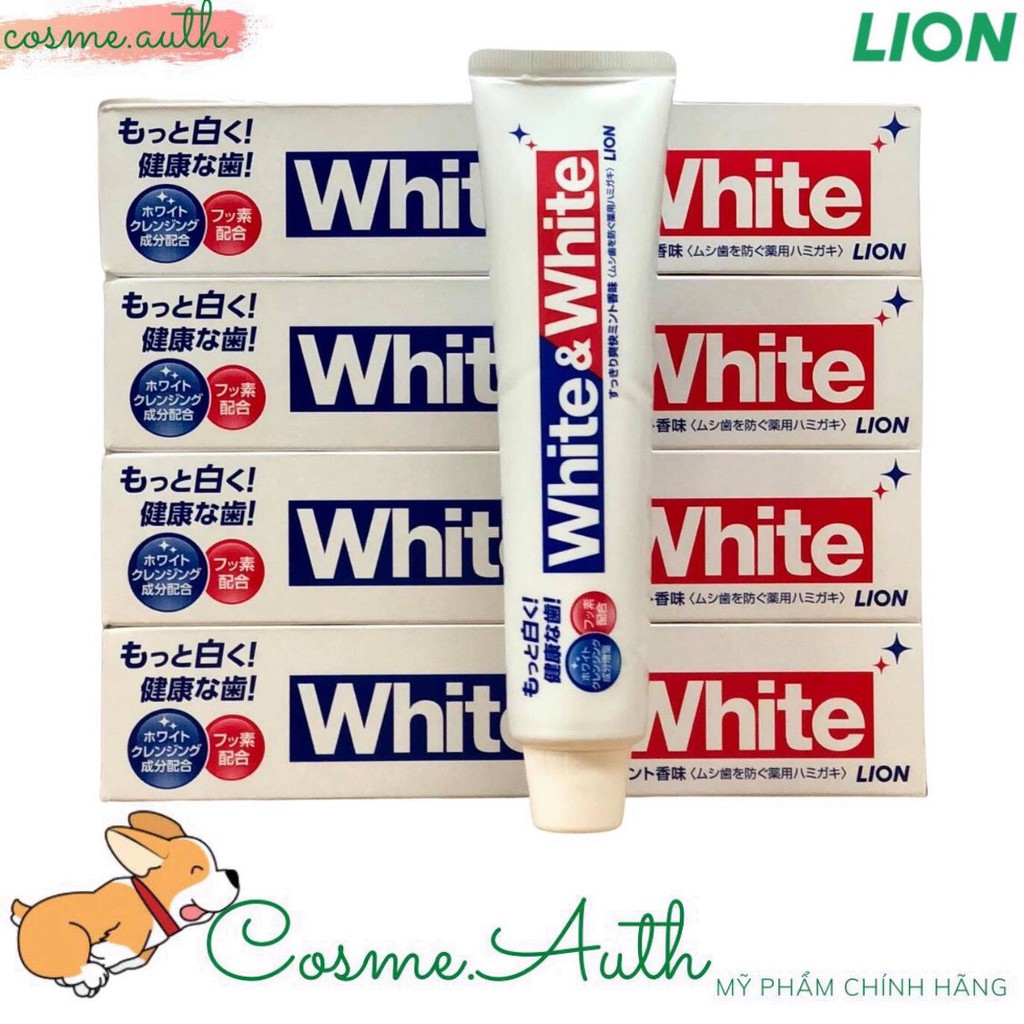 Kem Đánh Răng WHITE & WHITE Lion 150g - Nhật Bản