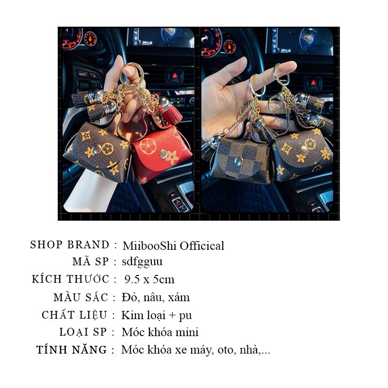 Túi nữ lv mini cầm tay móc khóa kute ví phụ kiện đựng đồ đa năng phong cách vitage hot trend MiibooShi sdfgguu