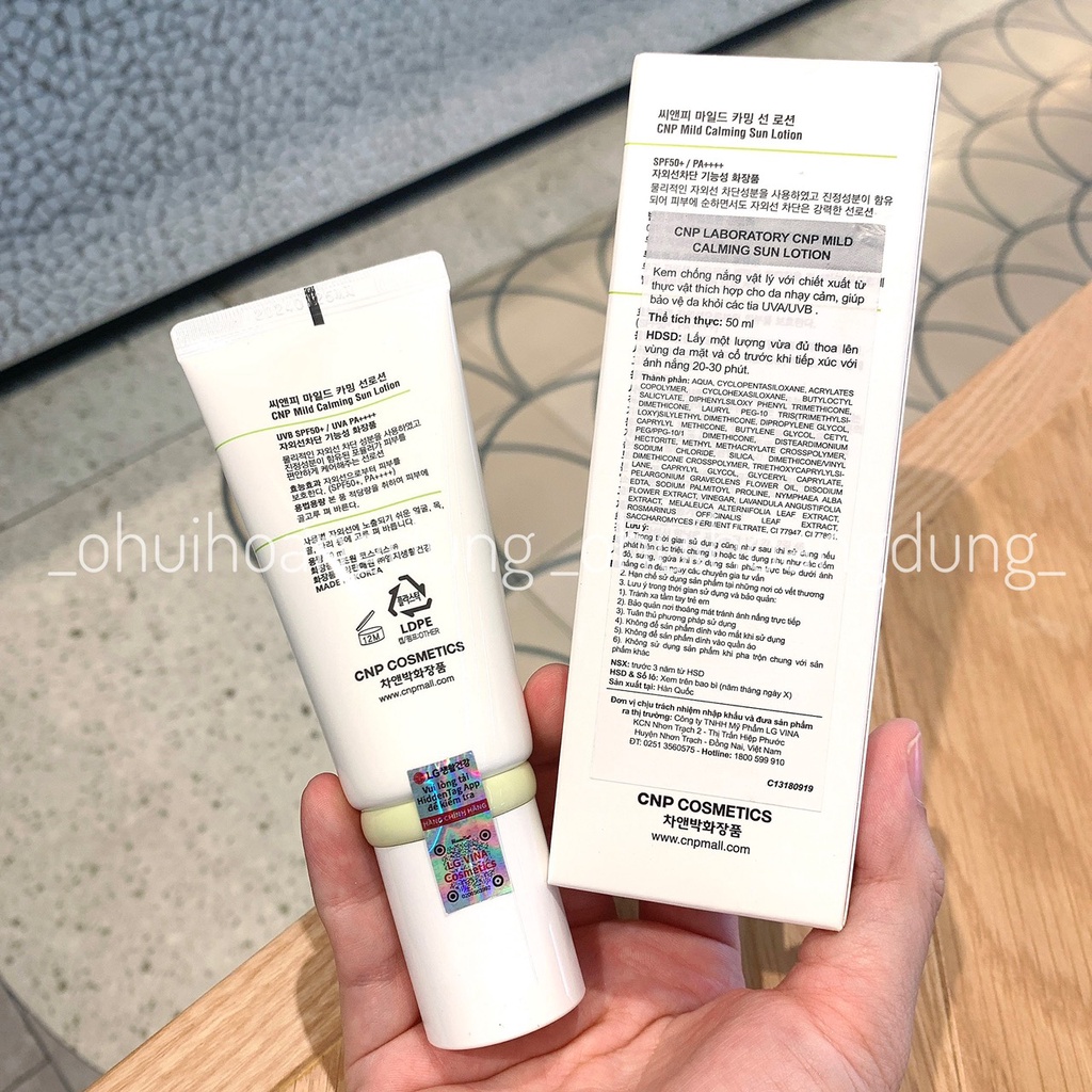 Sữa Chống Nắng Dịu Da CNP LABORATORY MILD CALMING SUN LOTION SPF50+/PA++++ 50ml