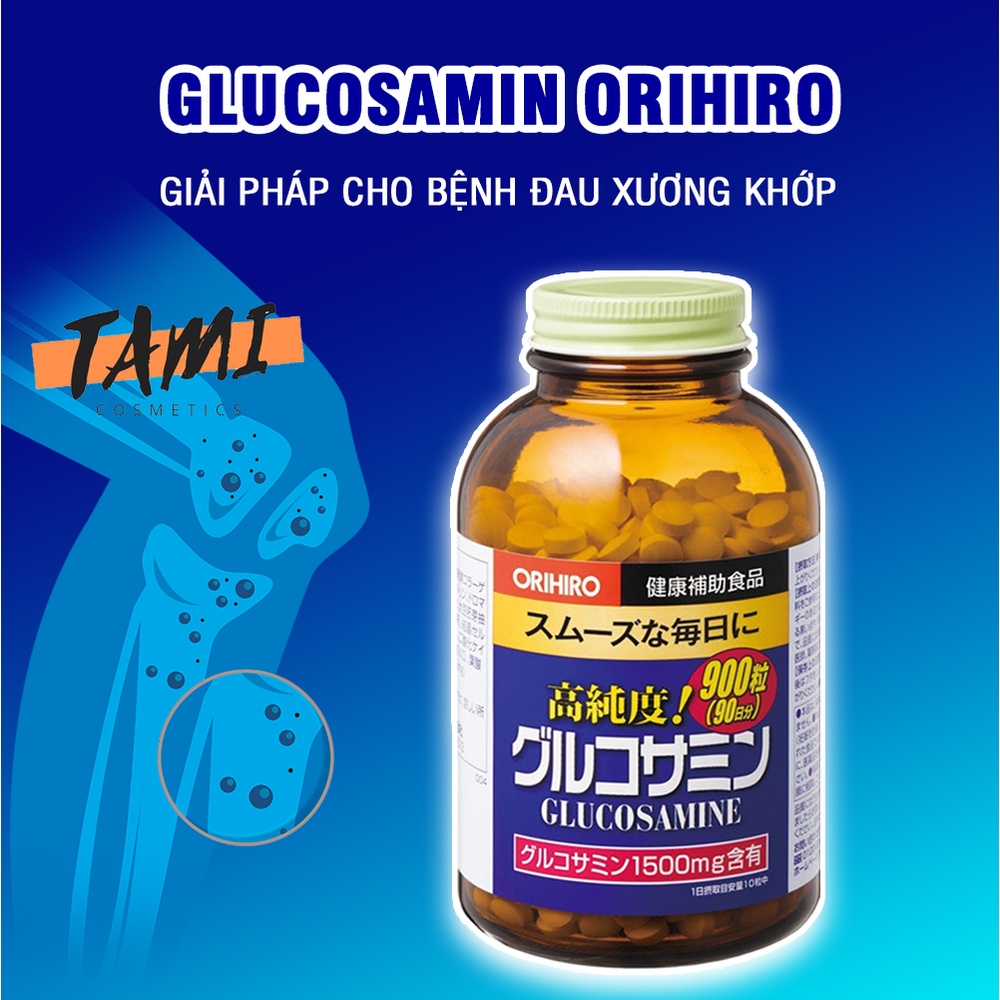 Viên uống bổ sung Glucosamine ORIHIRO Nhật Bản giảm đau xương khớp tăng cường tái tạo sụn 900 viên TM-OR-GLU01