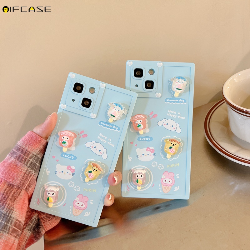 Ốp Điện Thoại Họa Tiết Hello Kitty Cinnamoroll Pachacco Cho iPhone 13 12 11 Pro Max XS Max XR X