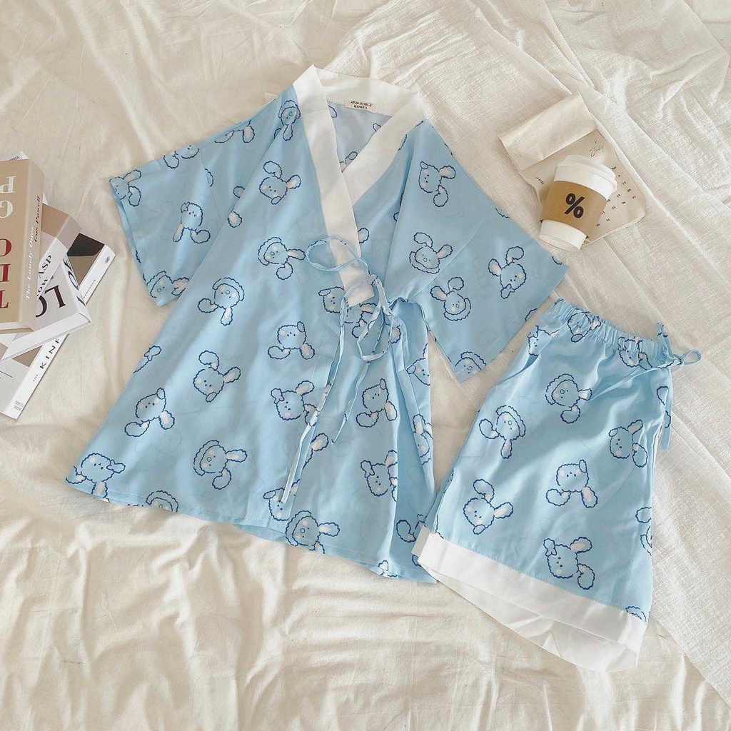 Bộ ngủ lụa, bộ pijama kimono cao cấp mặc nhà nhiều hình ullzang thời trang nữ FMStyle SaiGon  21DB08EP0801 | BigBuy360 - bigbuy360.vn