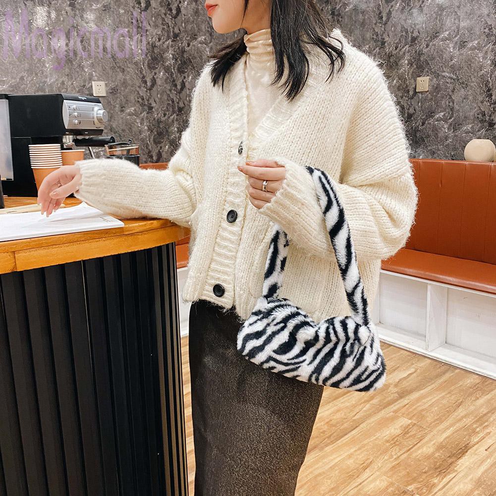 Túi Đeo Vai / Kẹp Nách Mini Bằng Lông Nhung Họa Tiết Động Vật Phong Cách Retro Dành Cho Nữ | BigBuy360 - bigbuy360.vn