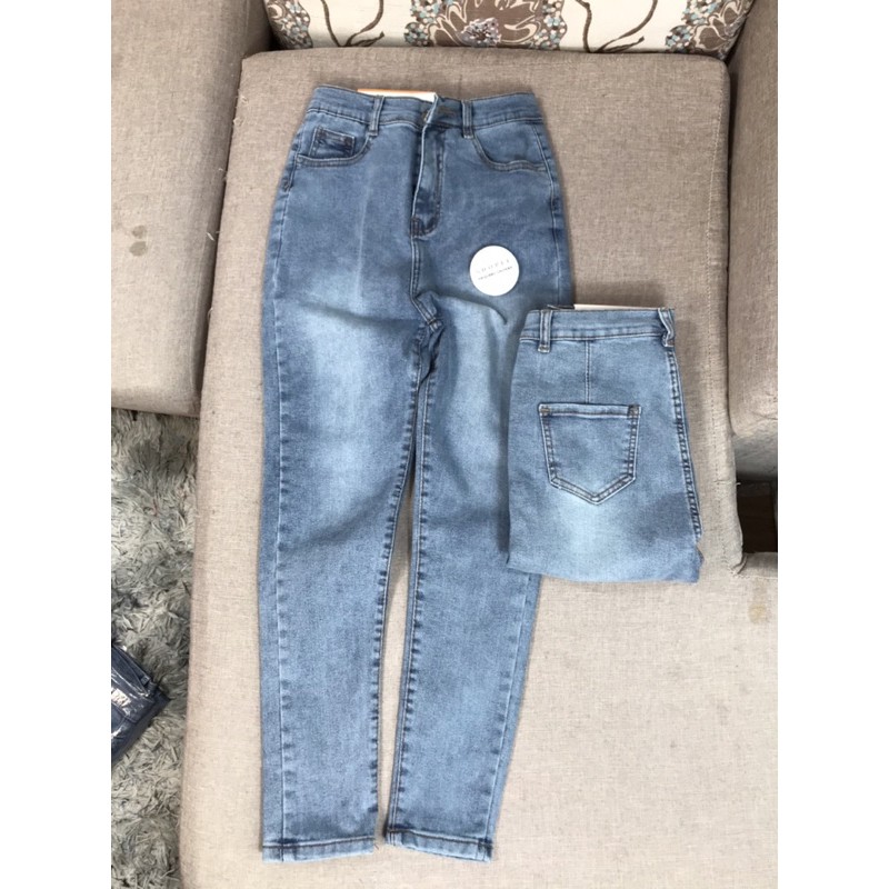 QUẦN JEAN SKINNY CẠP CAO DÁNG ÔM TÔN DÁNG CHẤT CO DÃN SIÊU MỀM HAIQUANG-MÃ HQ01