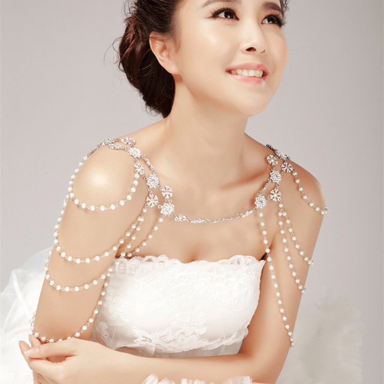 Bộ dây đeo vai cô dâu vai trần