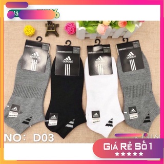 [ mã THUYG5KK tặng KH 5K]  Sét VỈ 10 ĐÔI Tất ADIDAS NAM CỔ NGẮN CHẤT ĐẸP