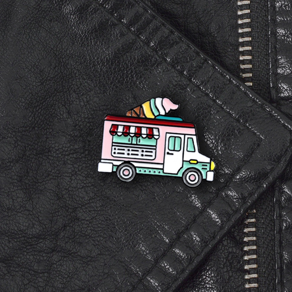 YOML✔Multicolor Enamel Ice Cream Car Badge Collar Lapel Brooch Pin Clothes Jewelry
