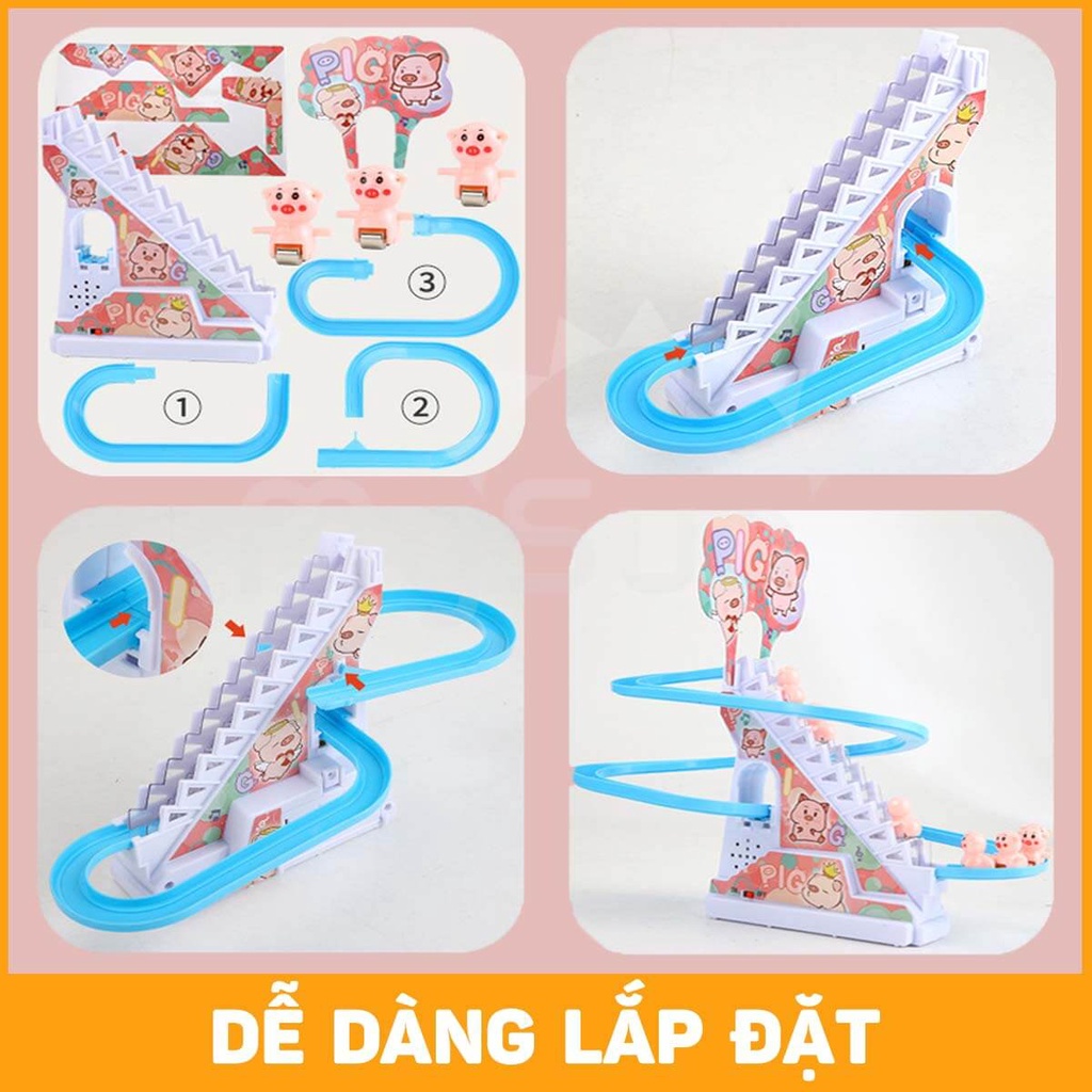 Vịt leo cầu thang tuột trượt ống nước đồ chơi trong nhà cho bé giá rẻ MySun có TẶNG PIN