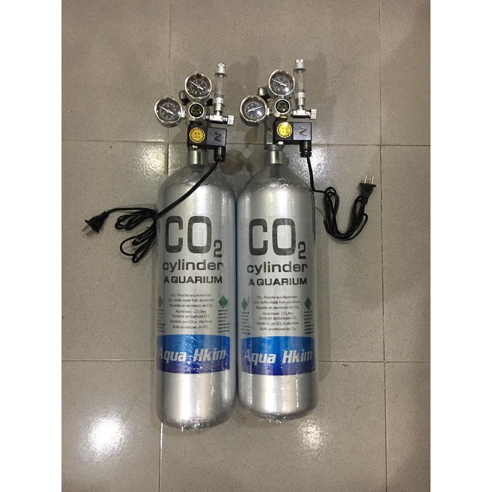 Bình thủy sinh thép 3kg + van điện mufan