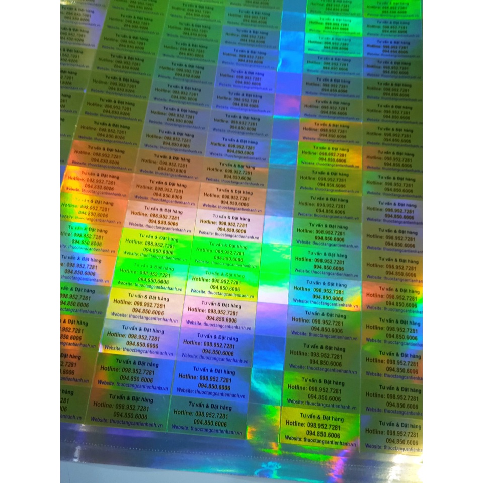 [Số lượng ít] IN Tem nhựa, trong suốt, Krap, 7 màu, Bạc, vàng, theo yêu cầu