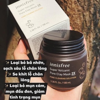 Mặt Nạ Đất Sét Innisfree Super Volcanic Pore Clay Mask 2x