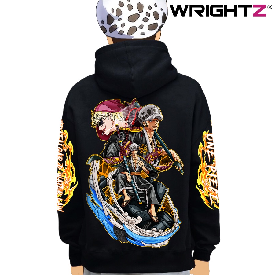 Áo hoodie anime Wrightz Law Trafalgar One Piece đảo hải tặc manga unisex oversize phom rộng thời trang đường phố