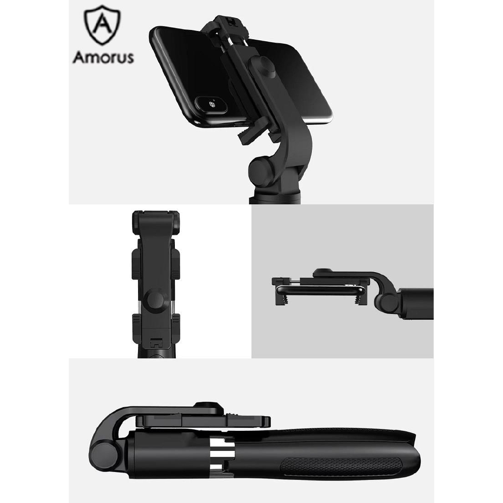 Gậy Selfie Amorus L01S hỗ trợ kết nối Bluetooth kèm remote điều khiển | BigBuy360 - bigbuy360.vn