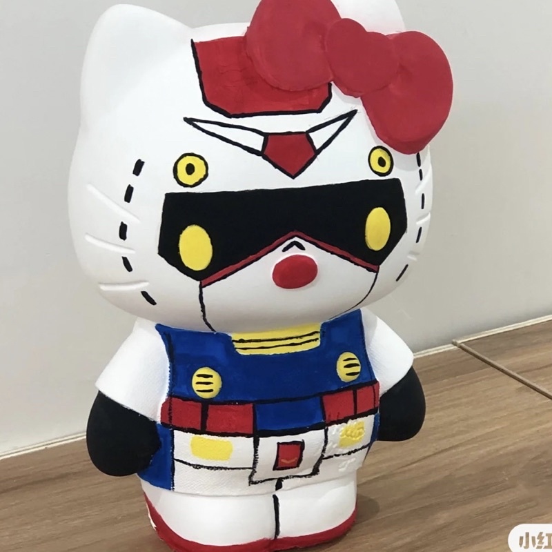 Tượng Hello Kitty Tô Màu - Đồ chơi thạch cao tô màu handmade DIY - Kèm màu nước và cọ