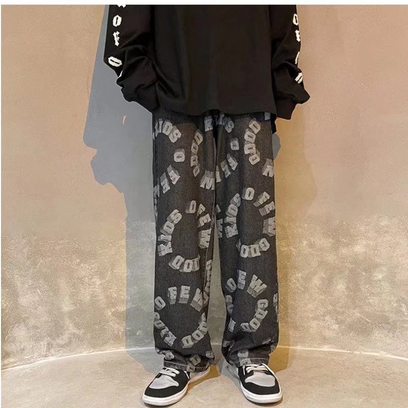 Quần jeans Dài Lưng Thun Co Giãn Phong Cách Thời Trang Hàn Quốc Cho Nam Giới Size S-3XL