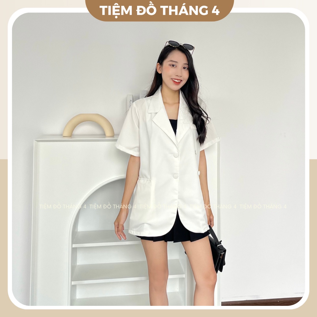 Áo Blazer Nữ Hàn Quốc Ngắn Tay Mẫu 2022, Vest Nữ Khoác Ngoài 4 Cúc Mặc Đi Chơi  ULZZANG BLAZER | BigBuy360 - bigbuy360.vn