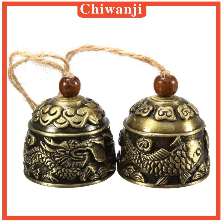 Chuông gió may mắn khắc hình cá phong cách Trung Hoa