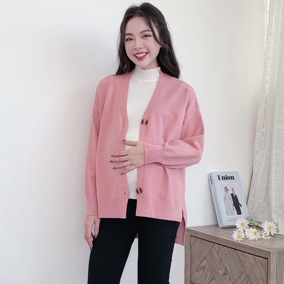 MEDYLA - Áo khoác cadigan chất len mềm mịn dày dặn giữ ấm cho bầu mặc trong và sau sinh - ALK013