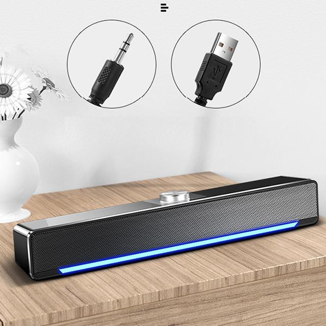 [RẺ NHẤT SHOPPE] Loa Thanh Máy Vi Tính Soundbar Gaming Phiên Bản Nâng Cấp Mới Nhất Của SADA V196, Âm Thanh Siêu Trầm