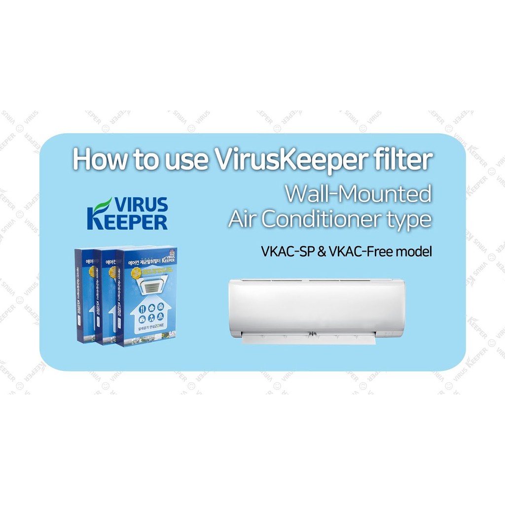 TẤM LỌC DIỆT KHUẨN HÀN QUỐC CHO ĐIỀU HÒA KHÔNG KHÍ - Hãng Virus Keeper Filter