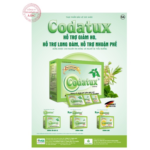 Kẹo ngậm ho CODATUX 200 viên - Giảm ho, long đàm, nhuận phế