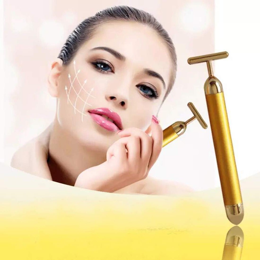 [FREESHIP] Máy massage rung đa vị trí Beauty Bar Gold 24k xả stress hiệu quả.