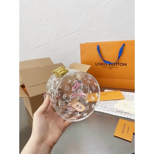 💠Túi LV scott Vip,quai da thiệt,chất nhựa cao cấp, kèm khăn full box,sz12cm-JO