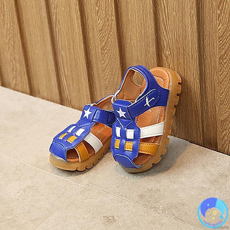 Giày Sandal Đế Mềm Chống Trượt Cho Bé Trai 0-2 Tuổi