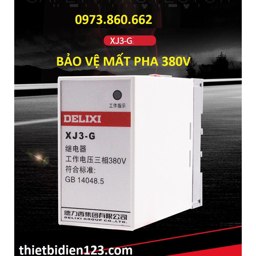 Bảo vệ mất pha 380V DELIXI XJ3G - Bảo vệ mất pha 3 pha chất lượng tốt