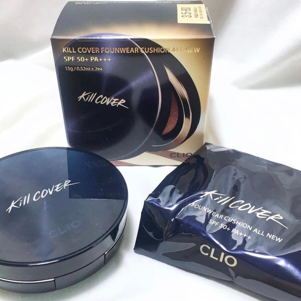PHẤN NƯỚC CHE KHUYẾT ĐIỂM CLIO KILL COVER FOUNWEAR CUSHION ALL NEW 2021 SPF50+ PA+++ (15gx2) | BigBuy360 - bigbuy360.vn