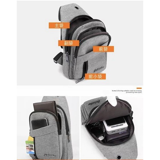 (Hàng Hot ) Túi đeo chéo nam phong cách thời trang Hàn Quốc tích hợp lỗ tai nghe TC126 | BigBuy360 - bigbuy360.vn
