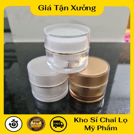Hủ Đựng Kem ❤ TRÙM SỈ ❤ Hũ chiết mỹ phẩm 2 lớp 5g,10g đựng kem face , phụ kiện du lịch