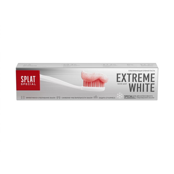 Kem Đánh Răng Làm Trắng Răng SPLAT Extreme White Special Chứa Các Hạt Siêu Nhỏ Giúp Làm Trắng Nhanh Chóng, Hiệu Quả 75ml