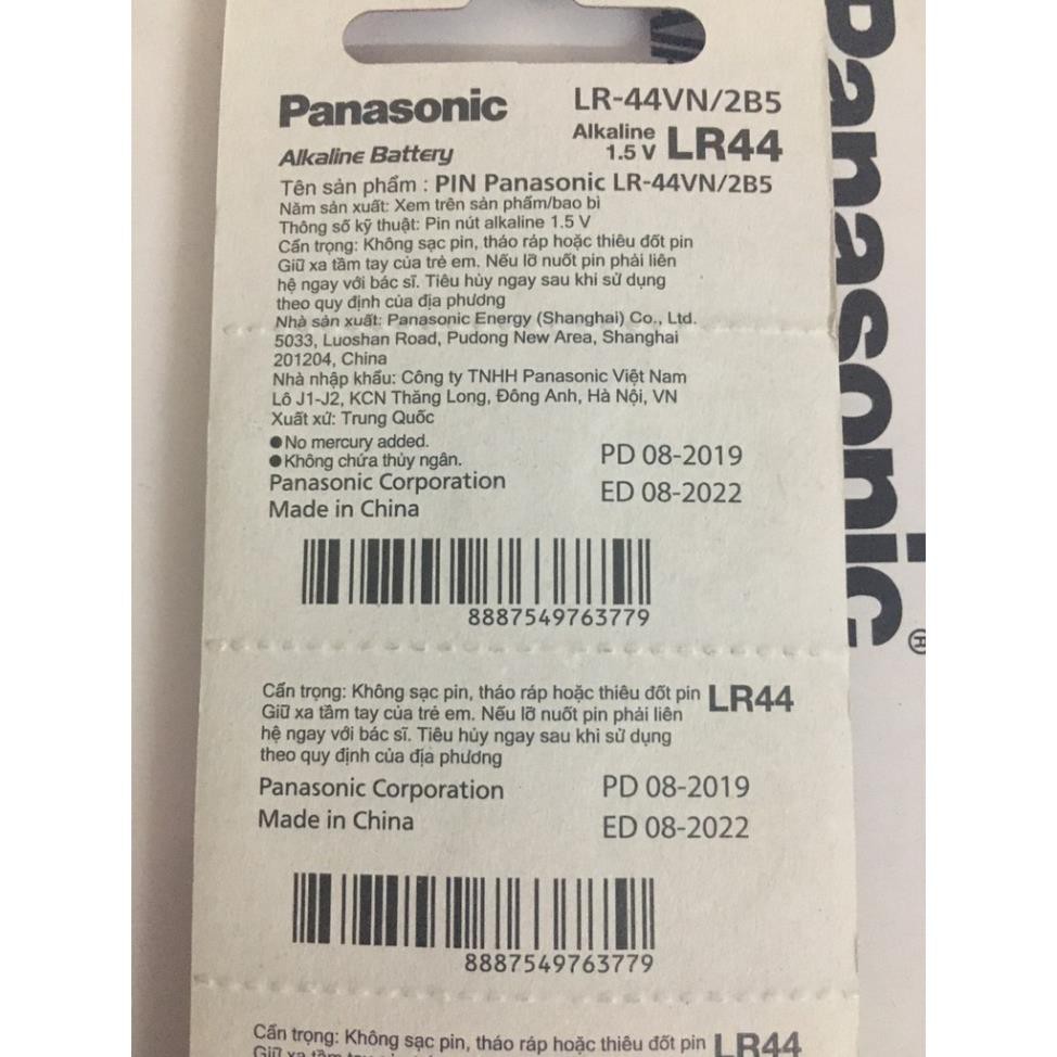 Vỉ 10 viên pin LR44 AG13 Panasonic