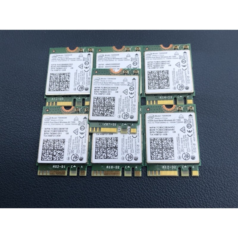 Card thu Wifi + Bluetooth - Intel 7265NGW 8260NGW chuẩn M2 gắn trong dùng cho Micro Tiny Mini PC và Laptop