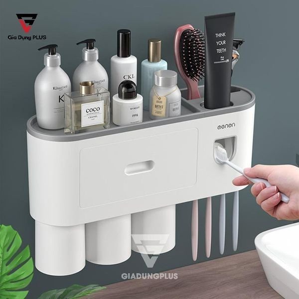 Kệ Để Bàn Chải Kem Đánh Răng , Kem Đánh Răng Tự Động ECOCO Không khoan tường