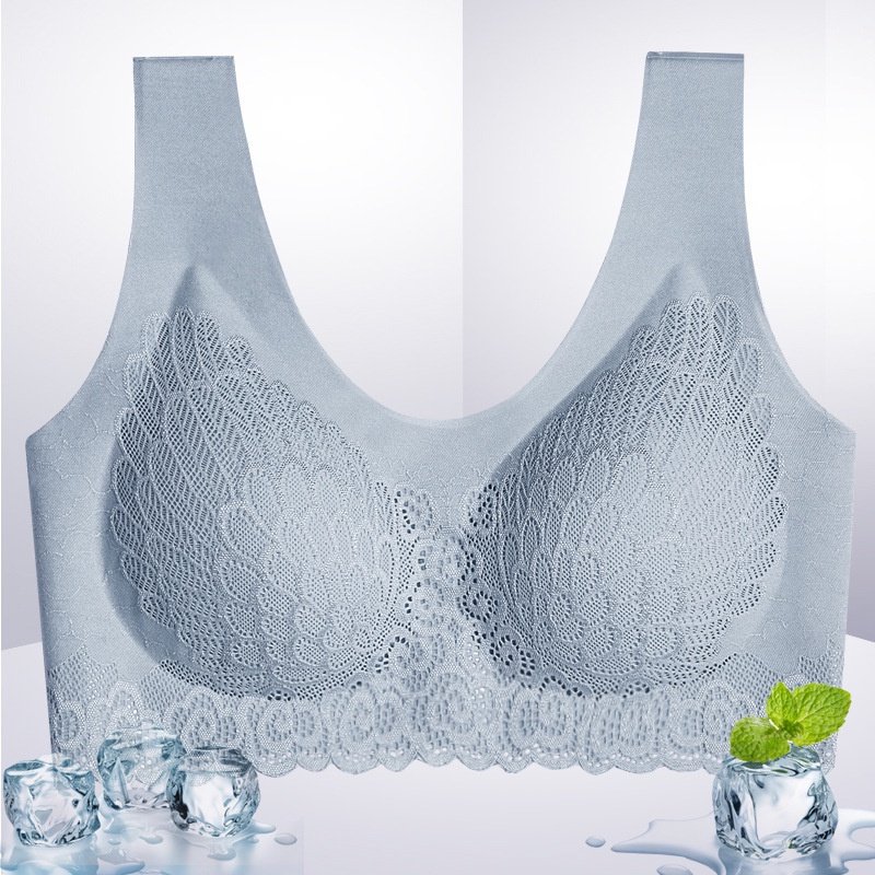 Áo lót nữ FREESHIP Áo ngực thể thao liền mảnh phối ren cực đẹp - Nội y không gọng đệm mỏng gợi cảm