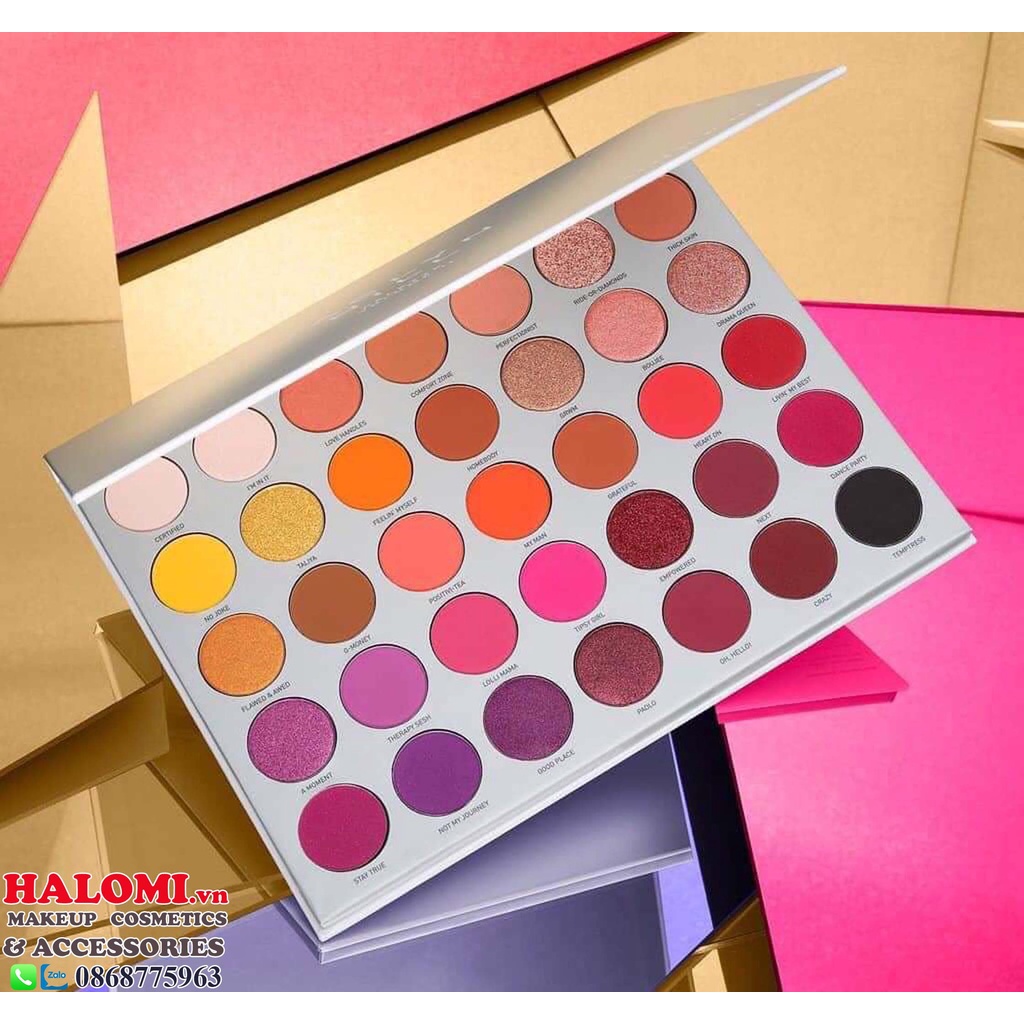 Bảng phấn mắt Morphe Jaclyn Hill Palette 35 ô chuẩn màu makeup chính hãng HALOMI Fullbox