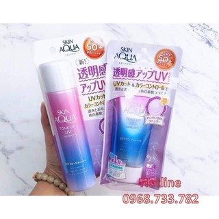 Xịt chống nắng Skin aqua tone up- kem chống nắng Skin aqua tone up dạng xịt nội địa Nhật