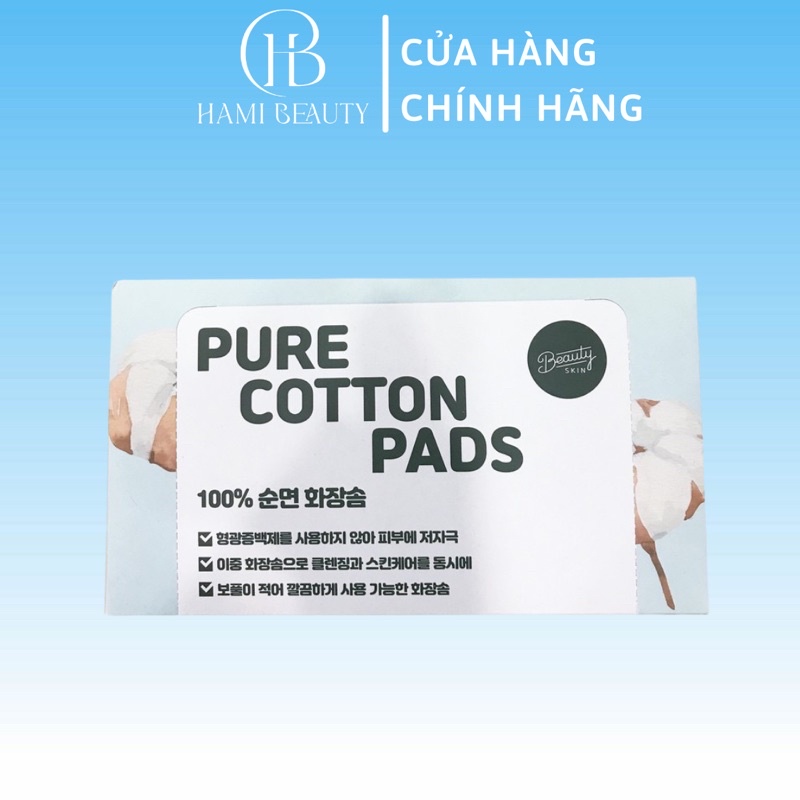 Bông tẩy trang Beauty Skin Pure Cotton pads (100 miếng)