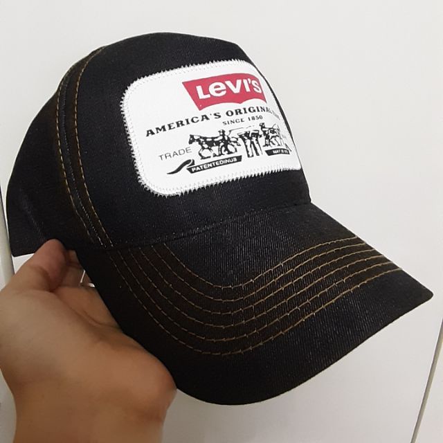 Mũ lưỡi trai, nón kết jeans levis logo da nổi